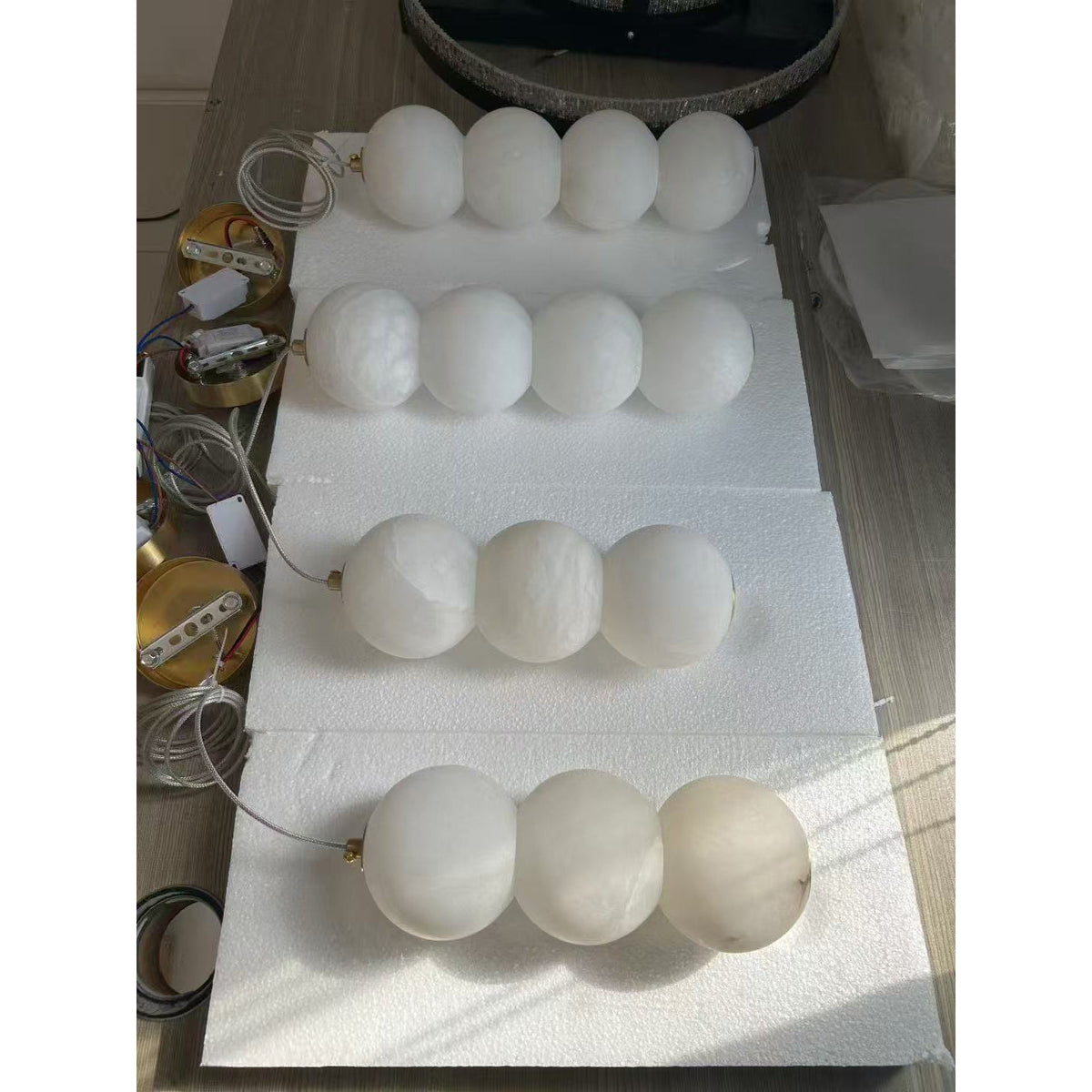 Pearl Alabaster Pendant Light
