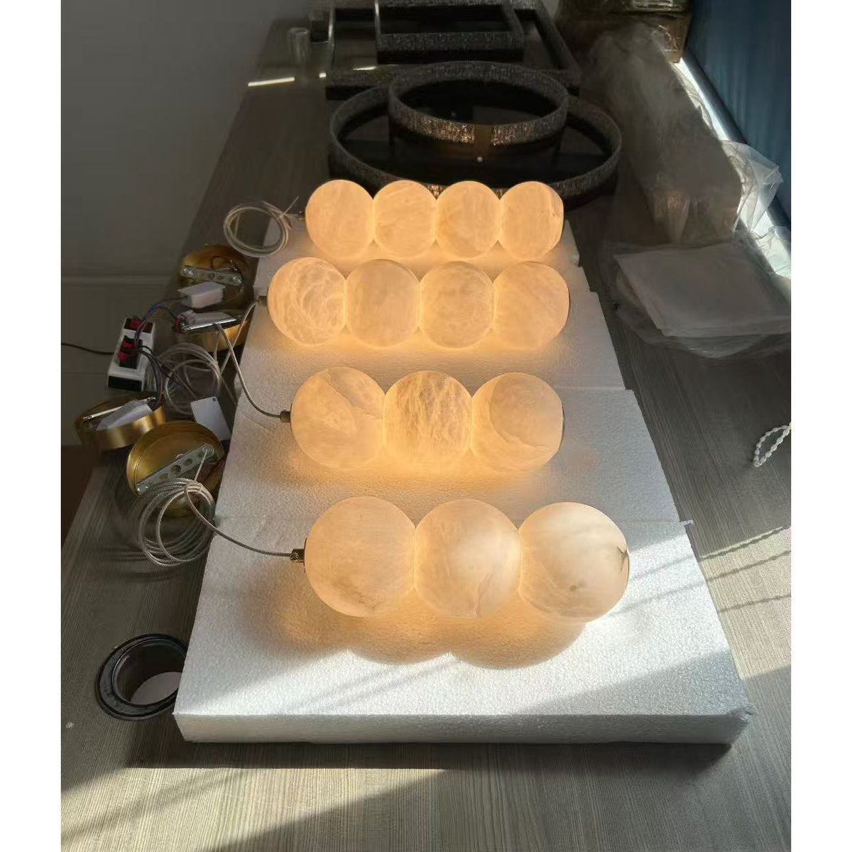 Pearl Alabaster Pendant Light