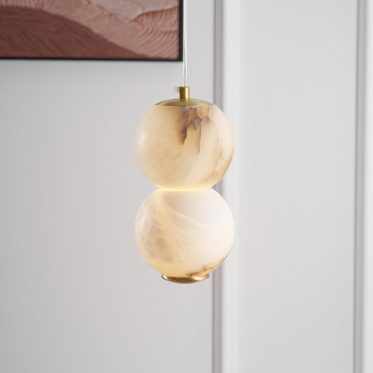 Pearl Alabaster Pendant Light