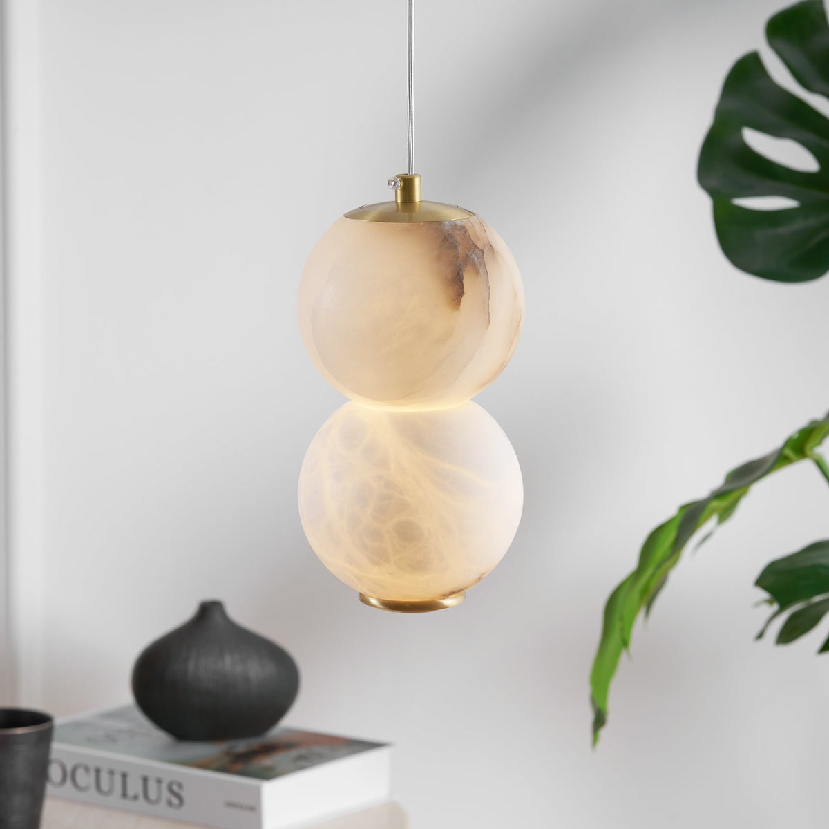 Pearl Alabaster Pendant Light