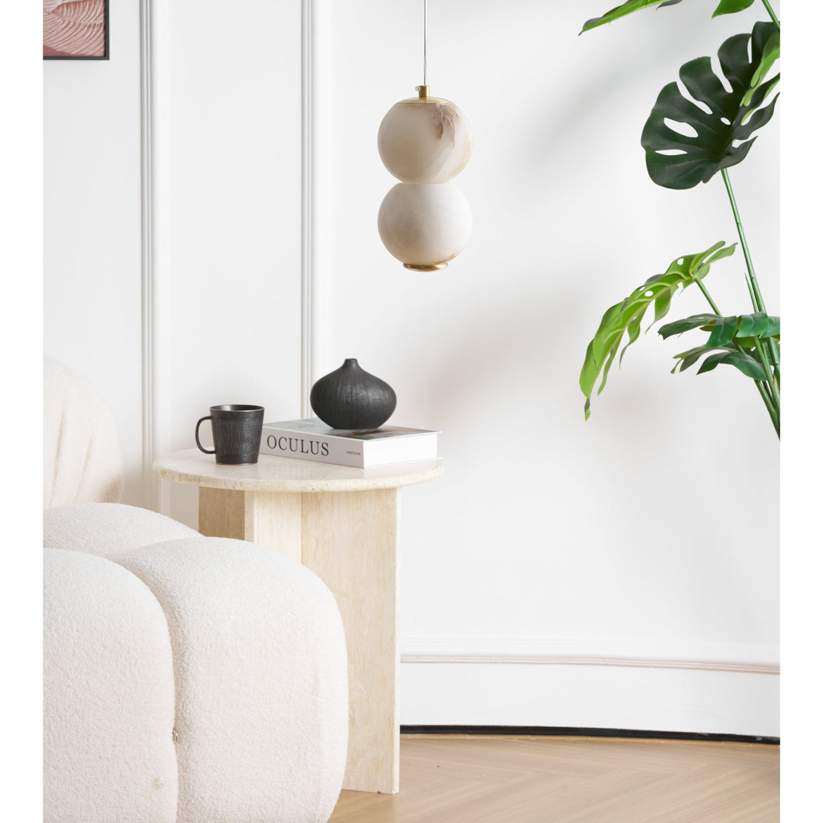Pearl Alabaster Pendant Light