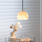 Petal Alabaster Dome Staircase Chandelier