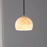Petal Alabaster Dome Staircase Chandelier