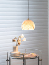 Petal Alabaster Dome Staircase Chandelier