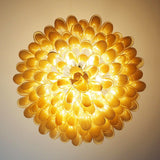Petal Amber Glass Chandelier