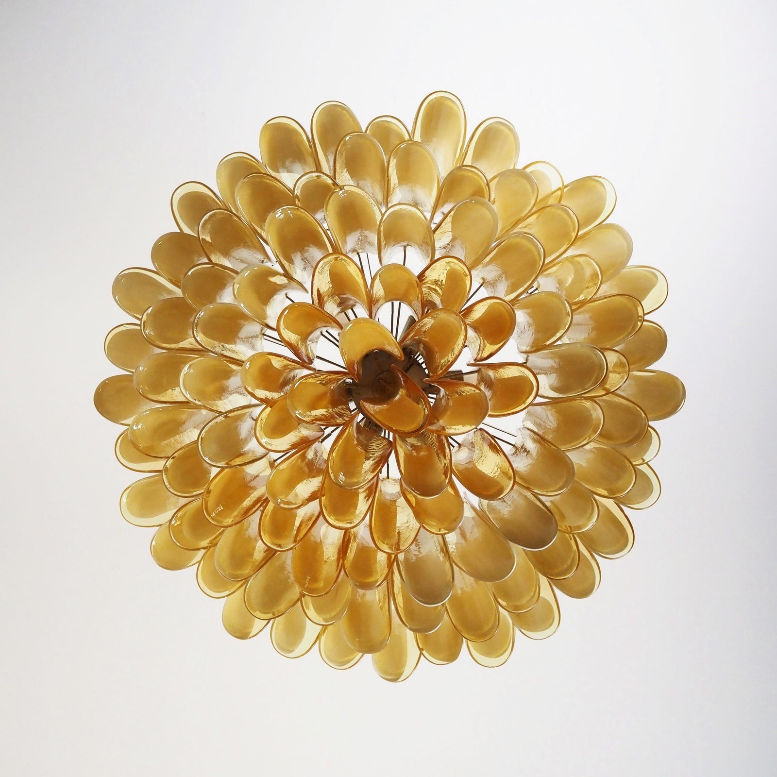 Petal Amber Glass Chandelier