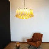 Petal Amber Glass Chandelier