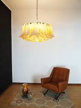 Petal Amber Glass Chandelier