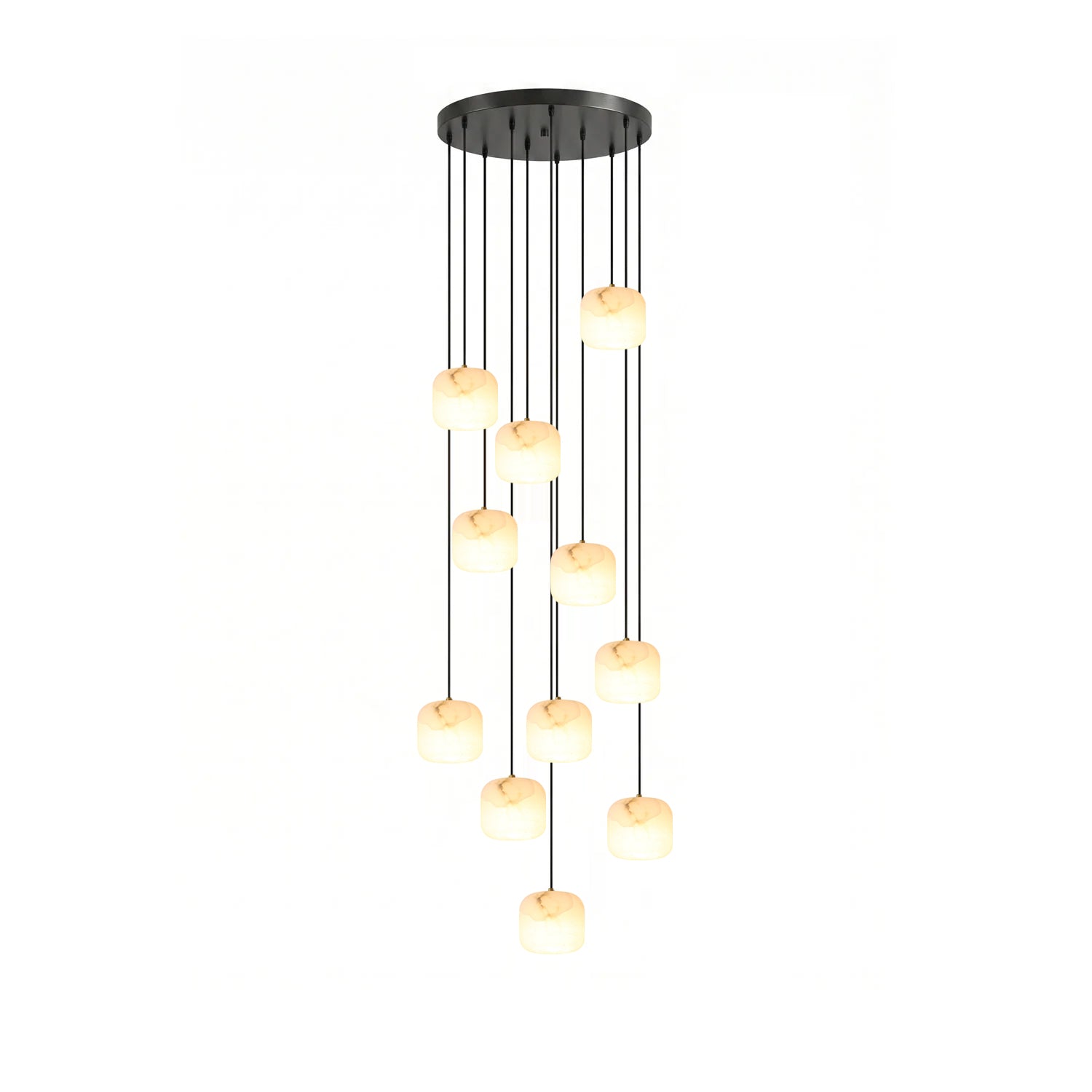 Pillow Alabaster Cluster Chandelier