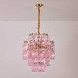 Marcello Pink Round Multi-Tier Chandelier 22"