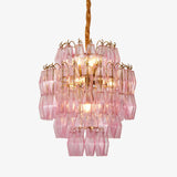 Marcello Pink Round Multi-Tier Chandelier 22"