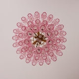 Marcello Pink Round Multi-Tier Chandelier 22"