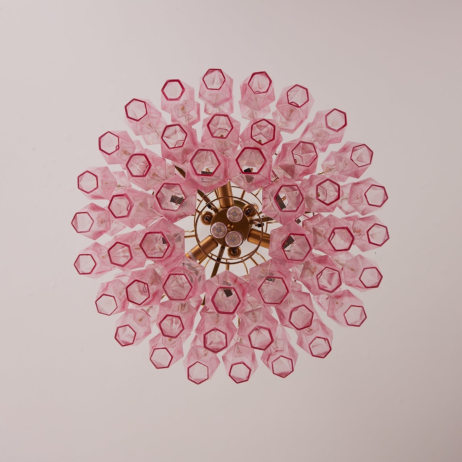 Marcello Pink Round Multi-Tier Chandelier 22"