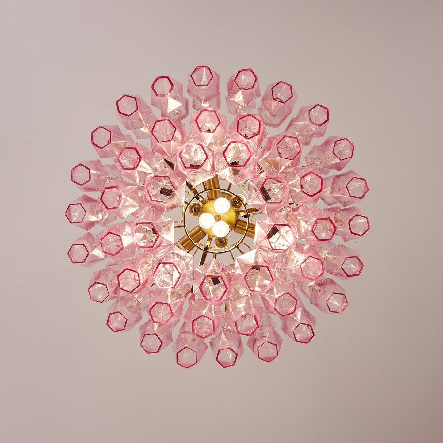 Marcello Pink Round Multi-Tier Chandelier 22"