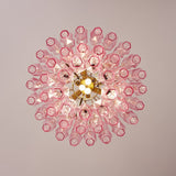 Marcello Pink Round Multi-Tier Chandelier 22"