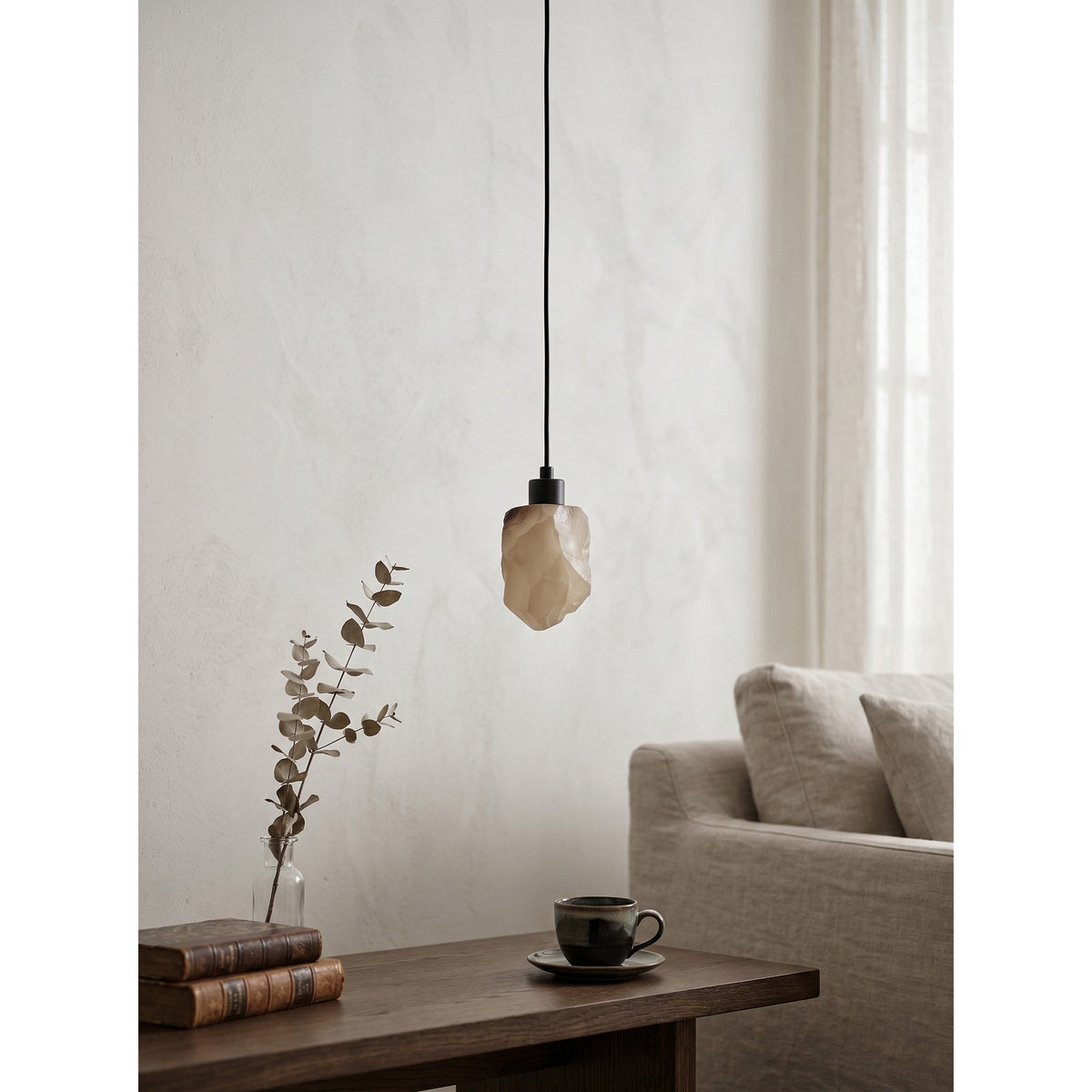 Solstice Nugget Alabaster Pendant Lamp