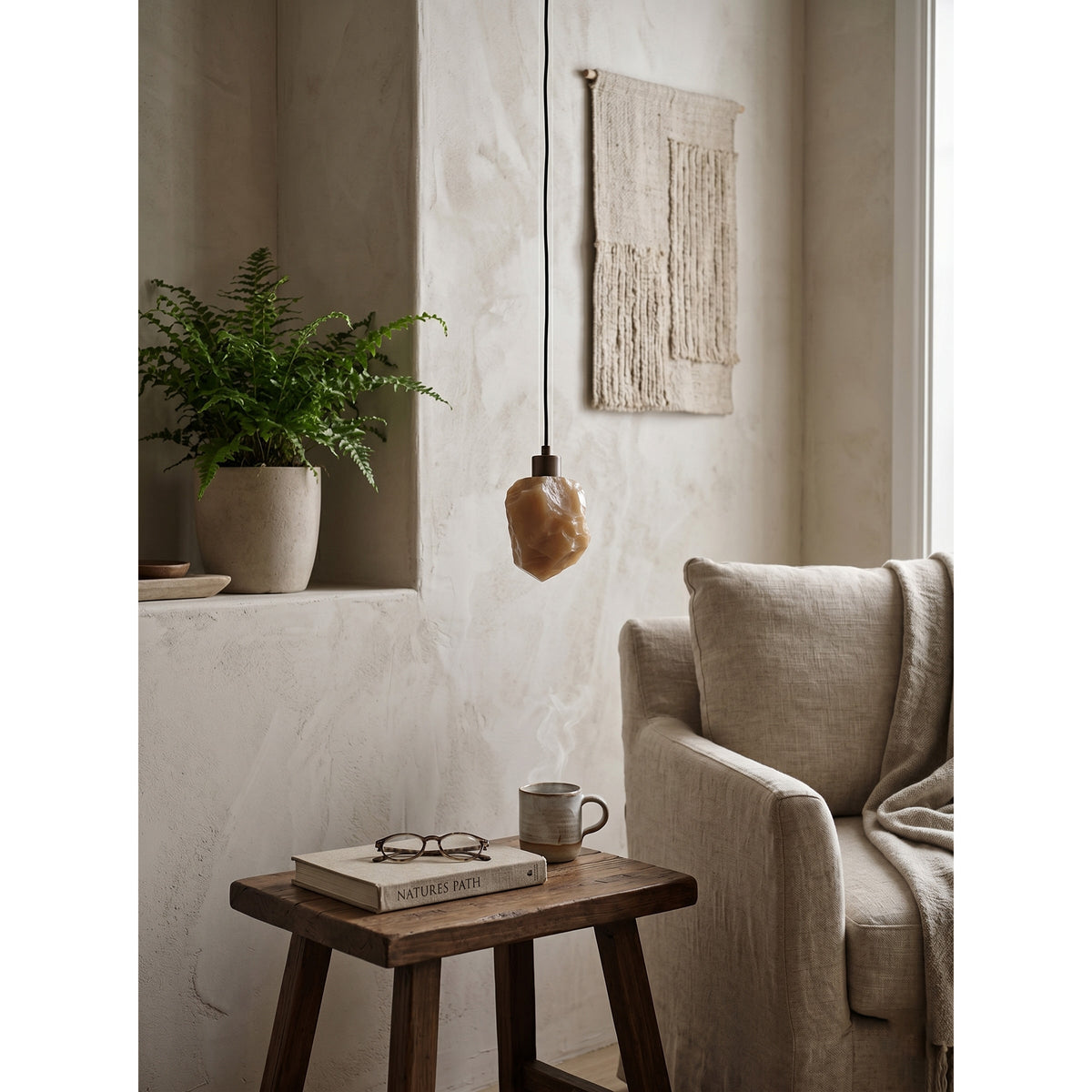 Solstice Nugget Alabaster Pendant Lamp