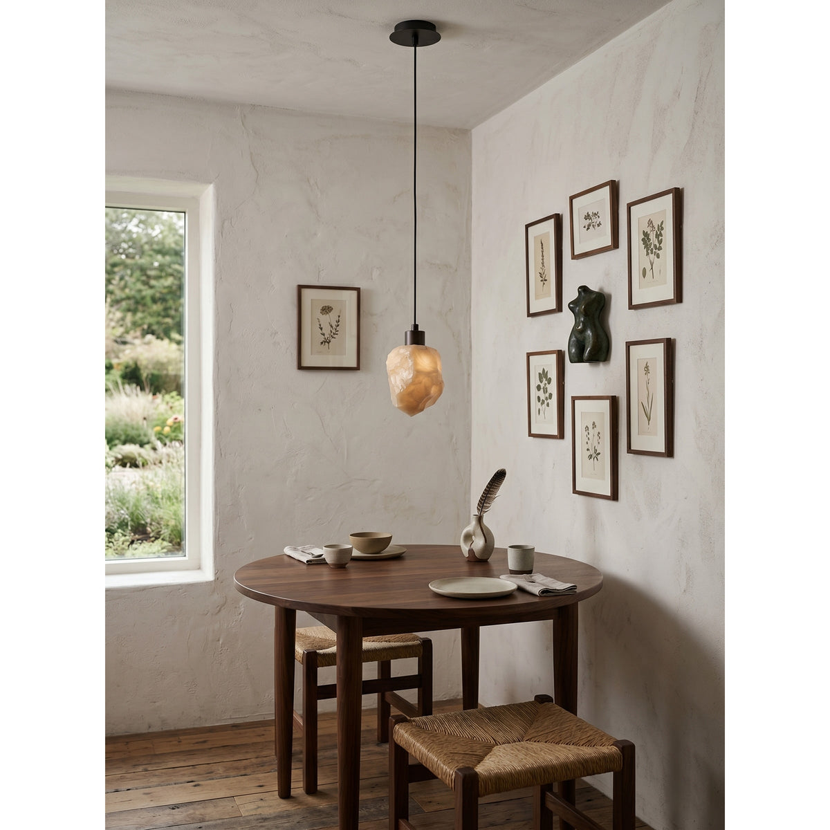Solstice Nugget Alabaster Pendant Lamp