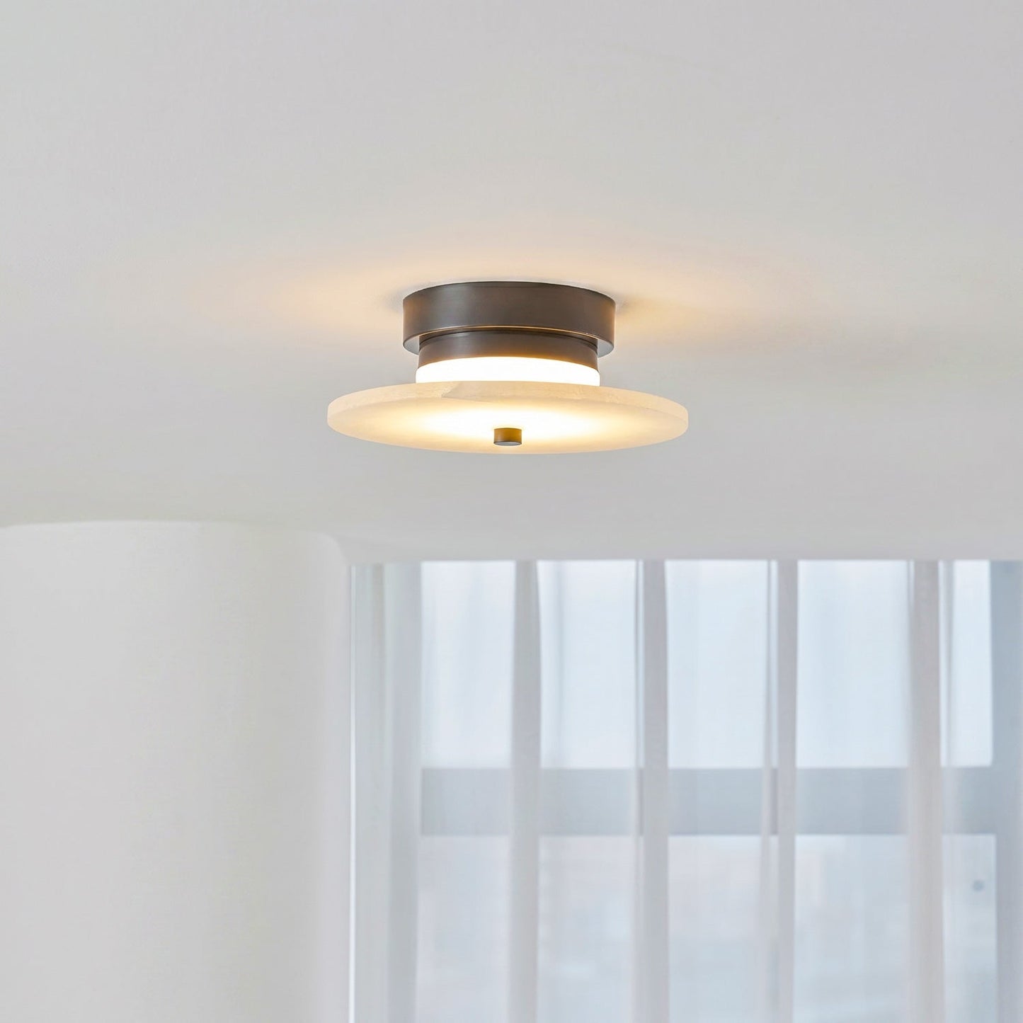 Ankeny Alabaster Flush Mount