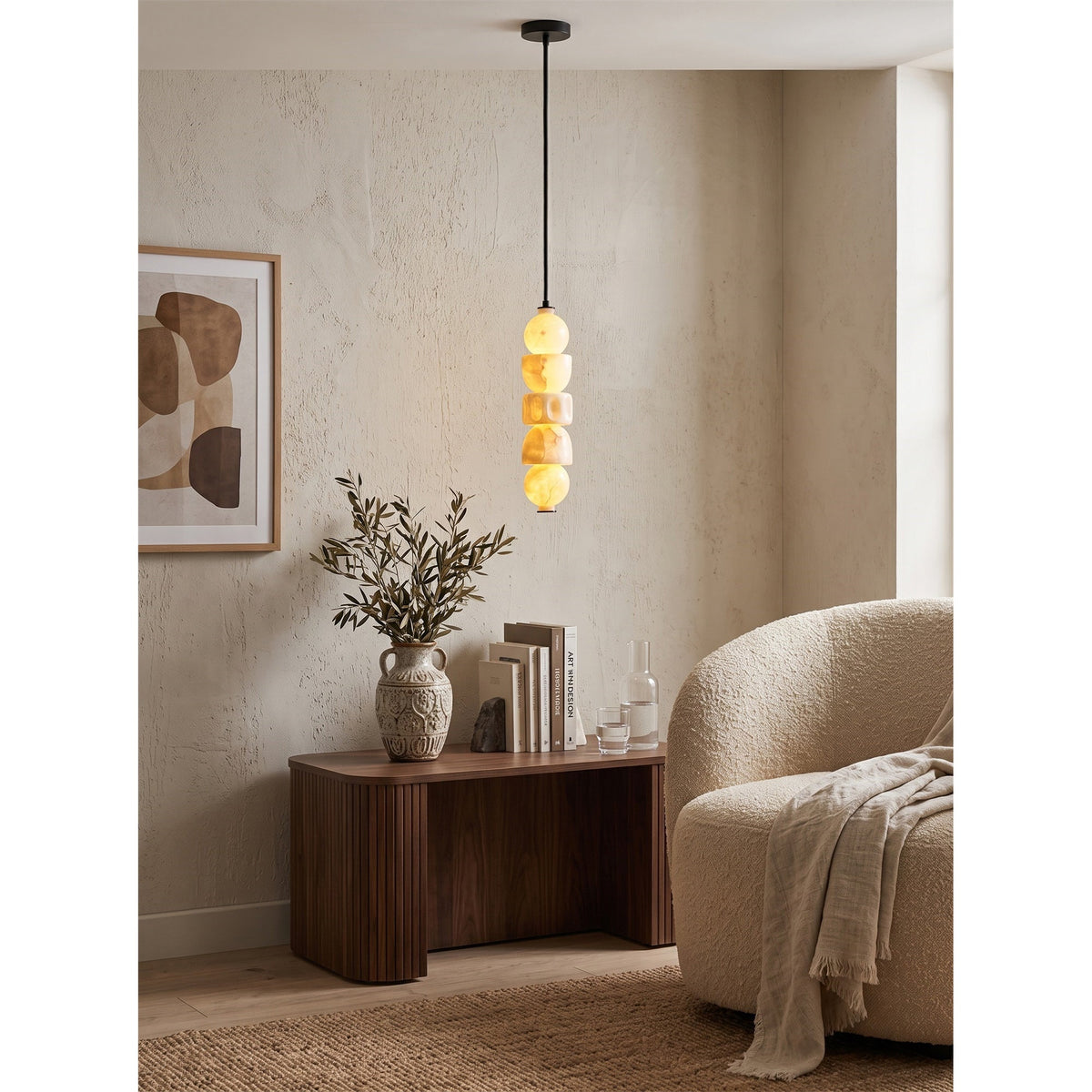 Arched Alabaster Pendant Lamp
