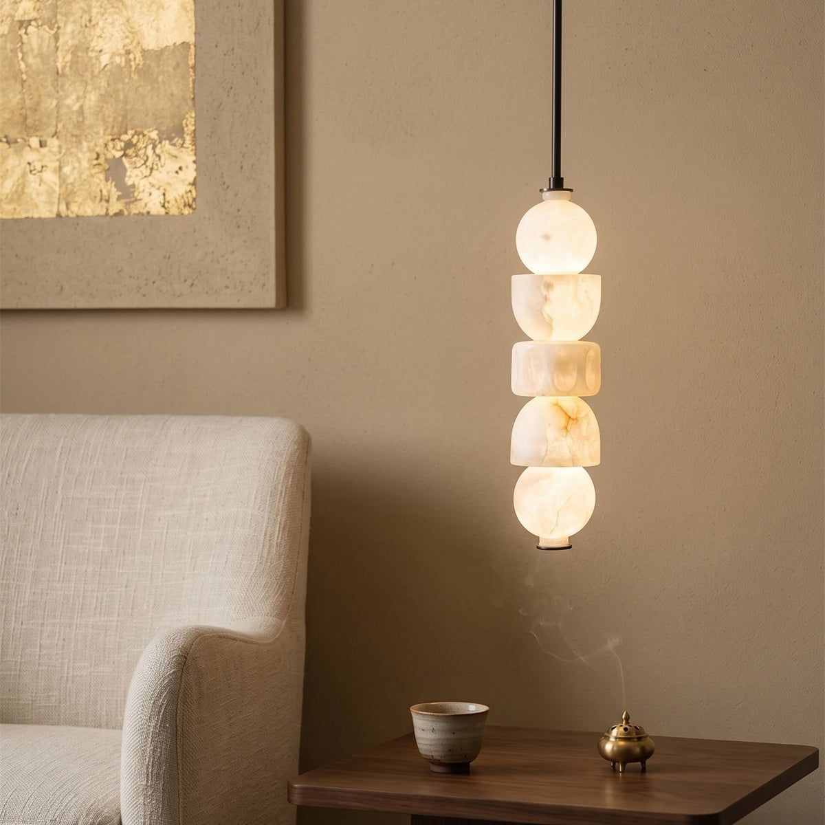 Arched Alabaster Pendant Lamp