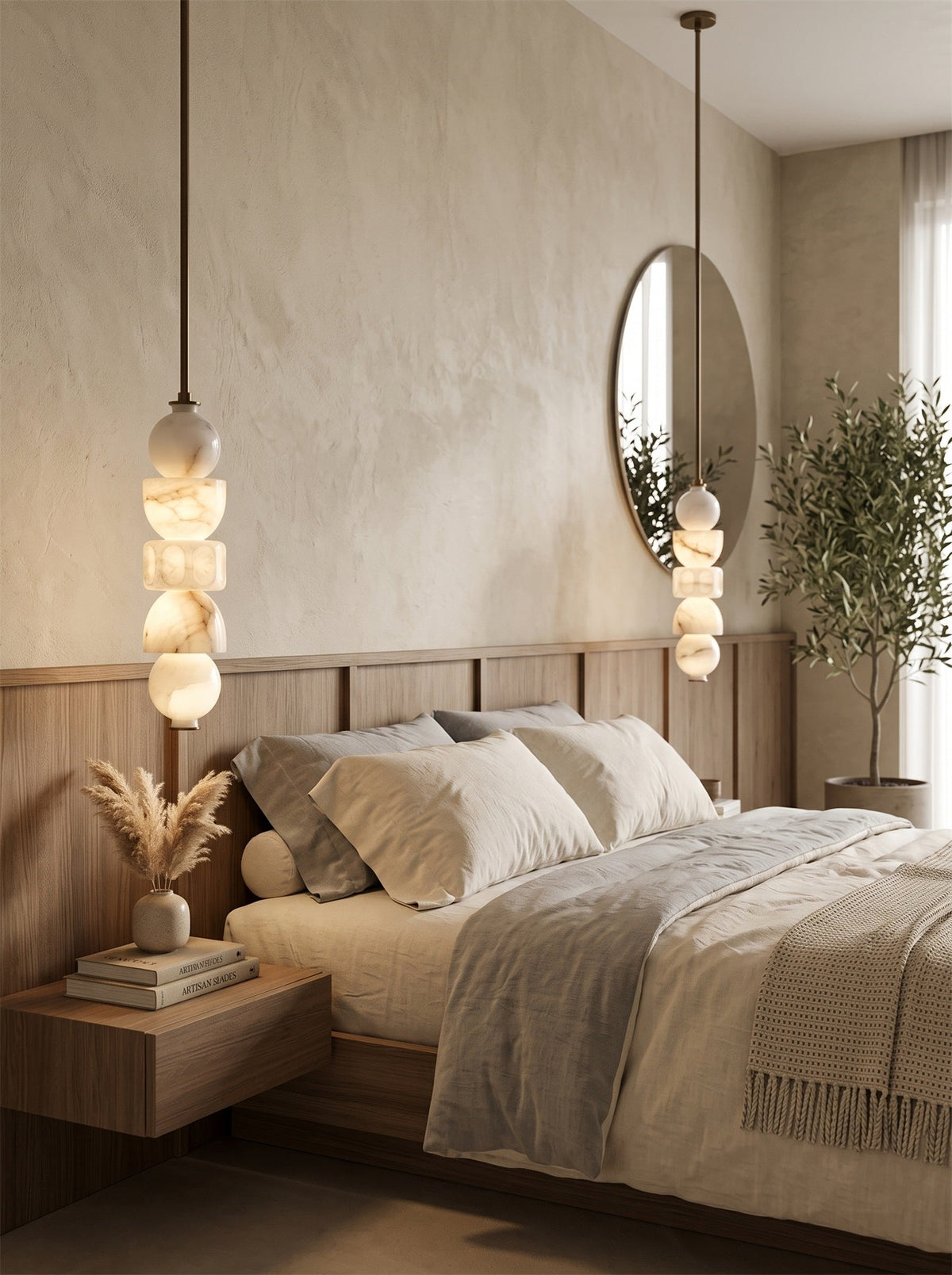 Arched Alabaster Pendant Lamp