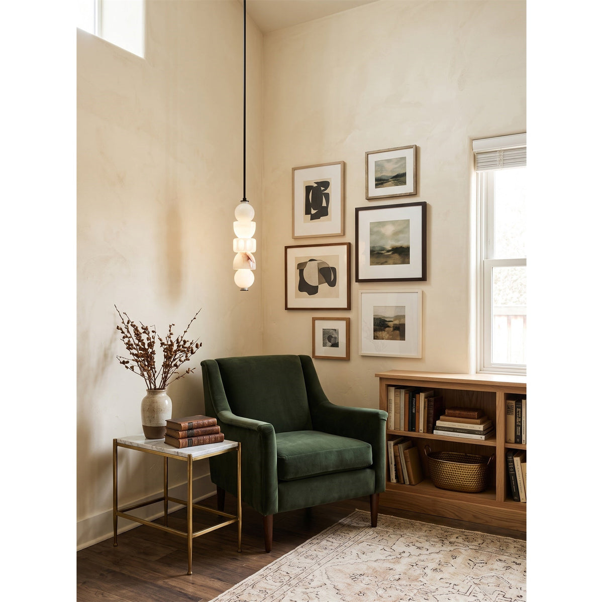 Arched Alabaster Pendant Lamp