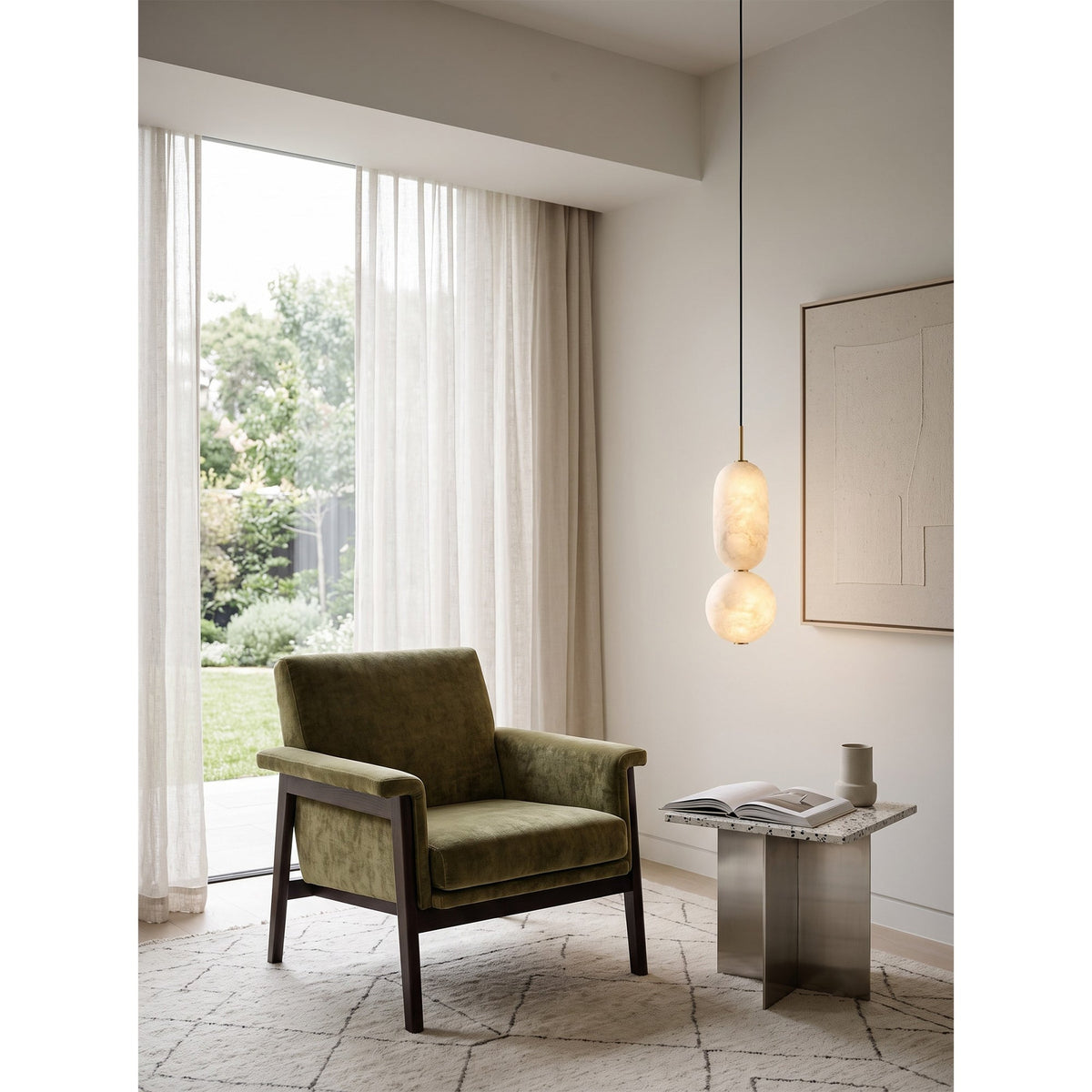 Caelune Alabaster Pendant Lamp
