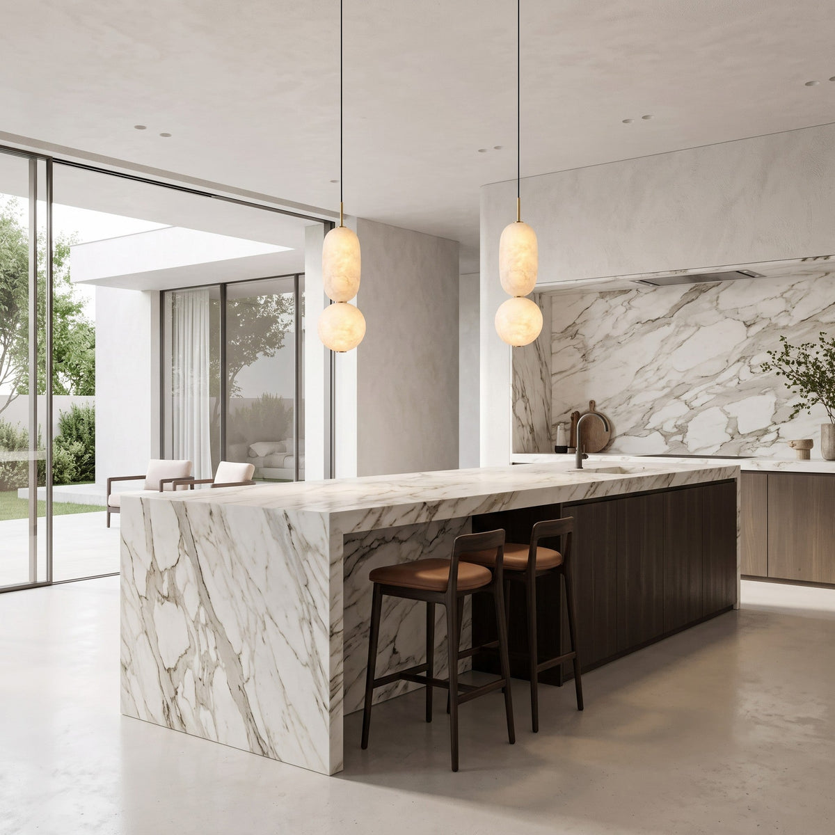 Caelune Alabaster Pendant Lamp