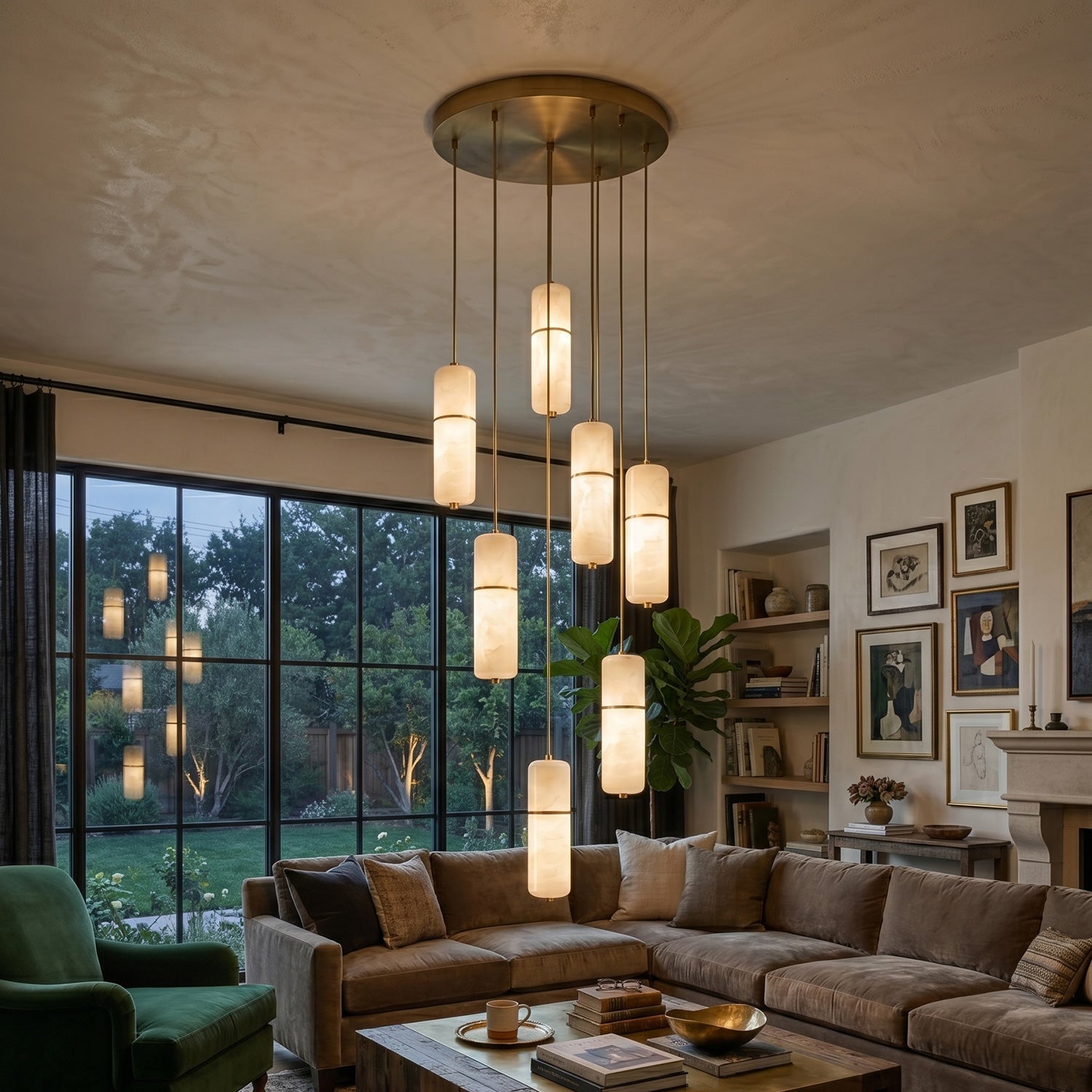 Cannula Alabaster Chandelier