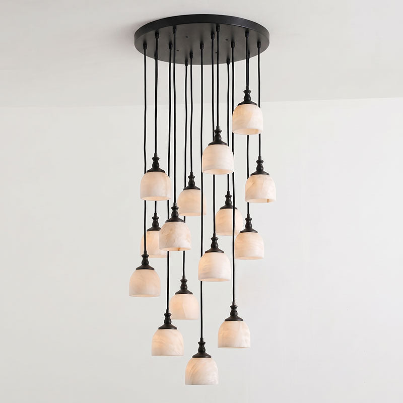 Chart Alabaster Cluster Chandelier