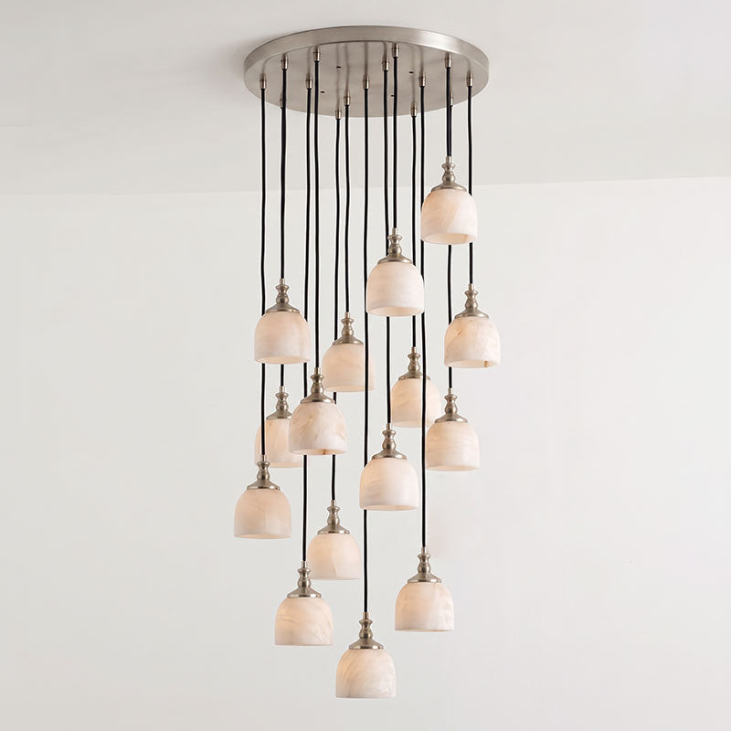 Chart Alabaster Cluster Chandelier