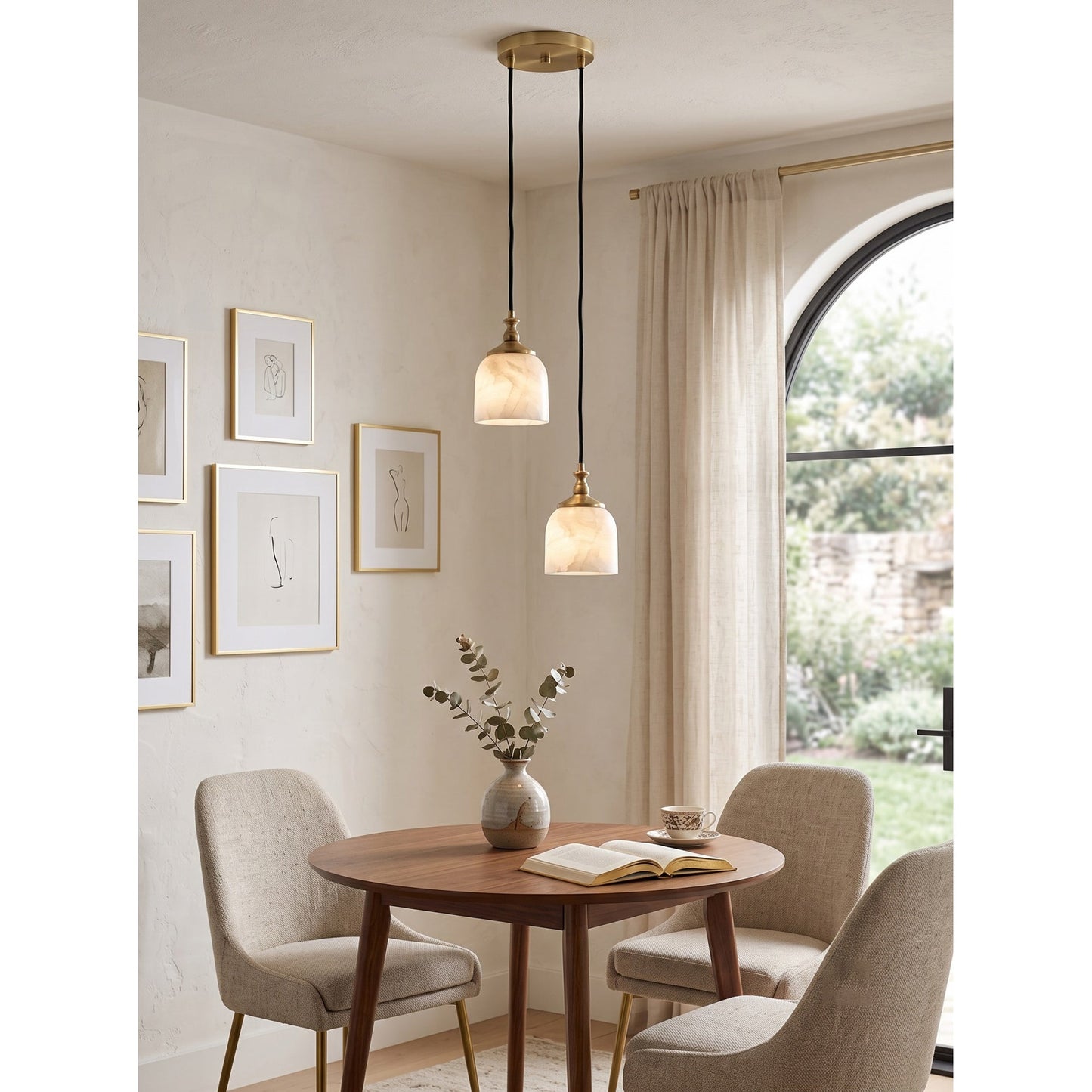 Chart Alabaster Cluster Chandelier