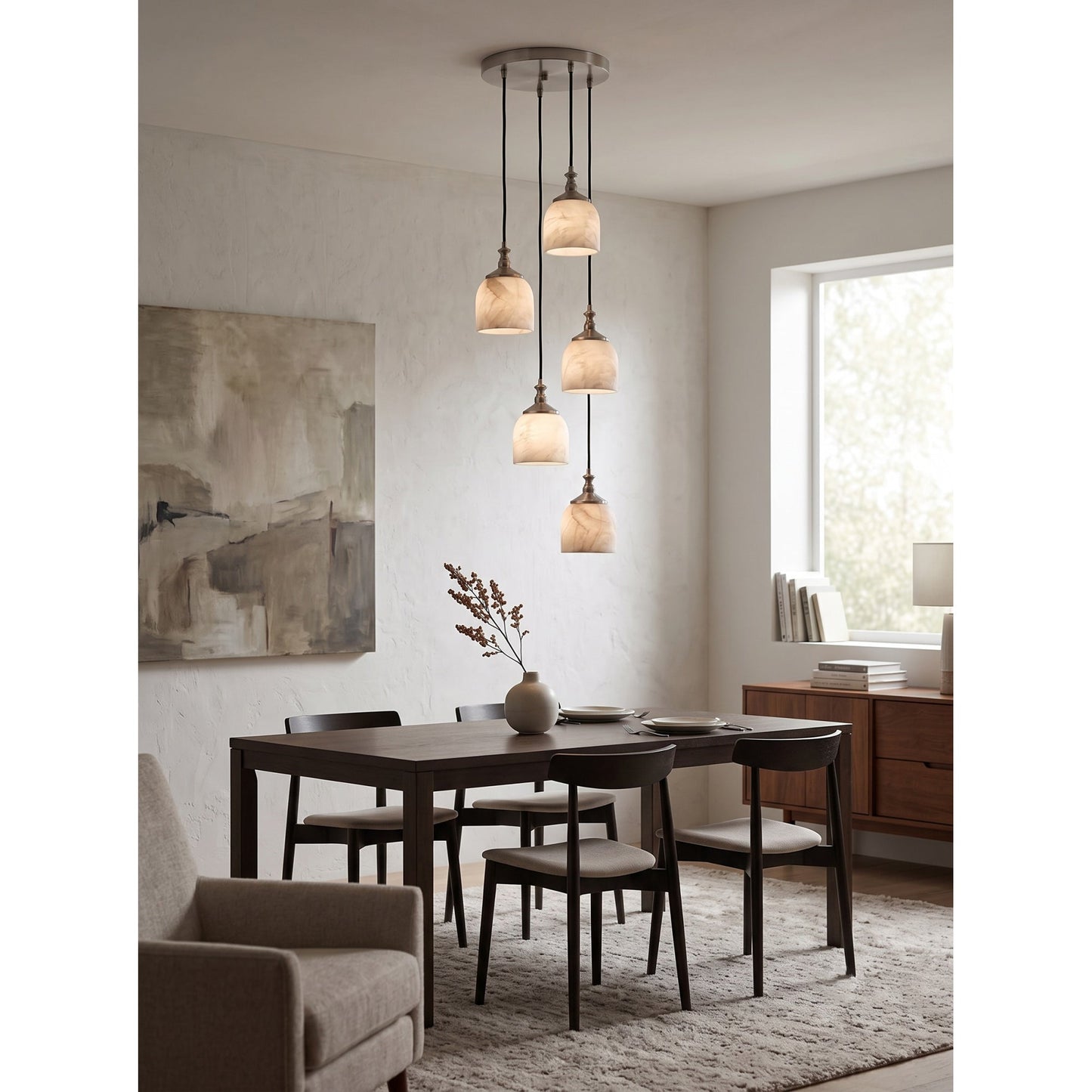 Chart Alabaster Cluster Chandelier