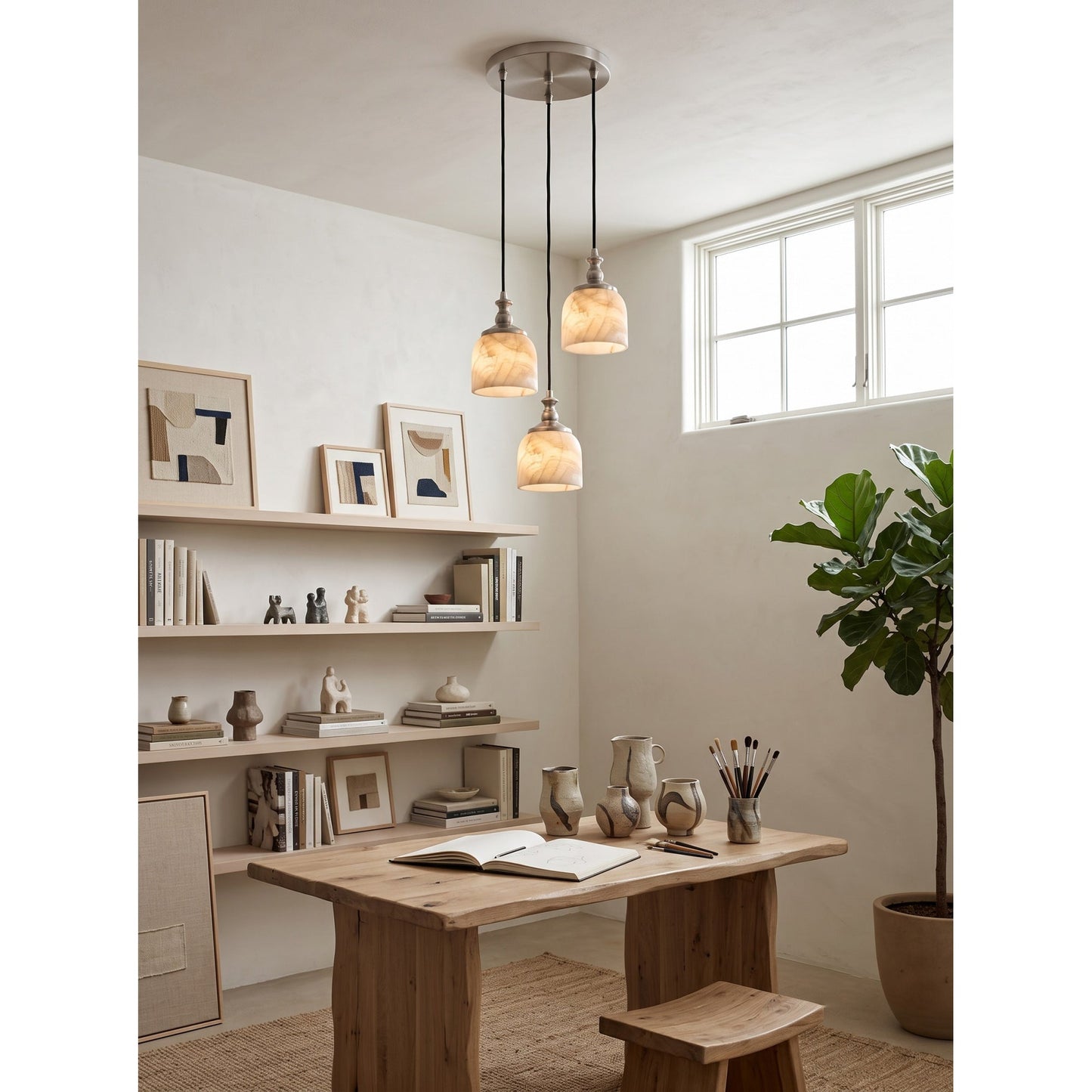 Chart Alabaster Cluster Chandelier