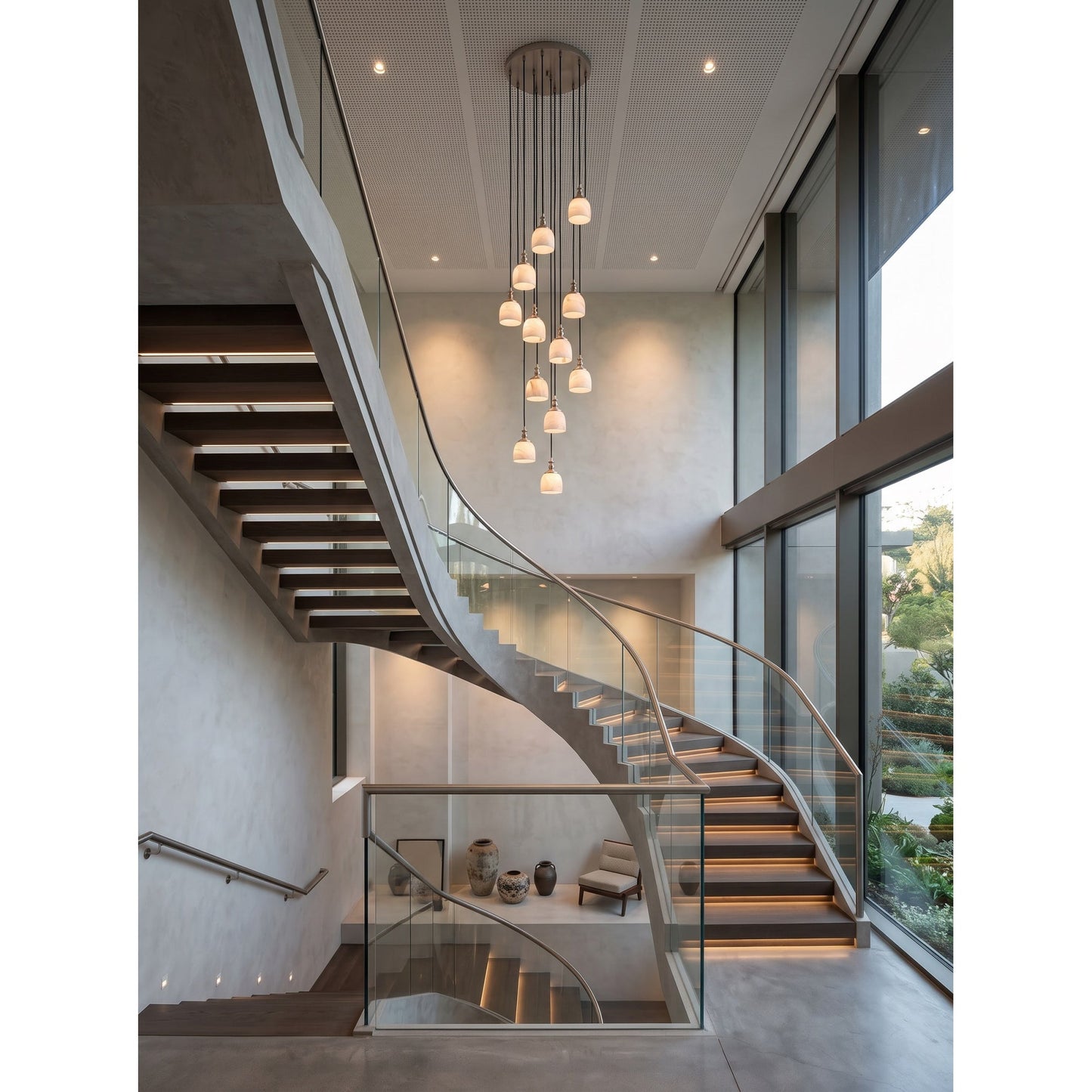 Chart Alabaster Cluster Chandelier