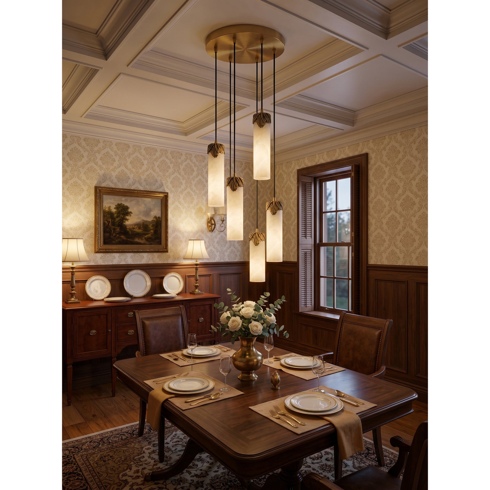 Dansani Lyra Alabaster Chandelier