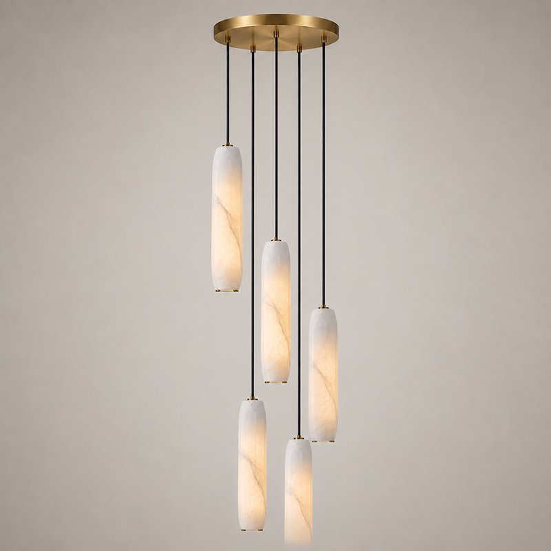 Flute Alabaster Chandelier