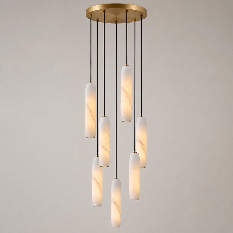 Flute Alabaster Chandelier