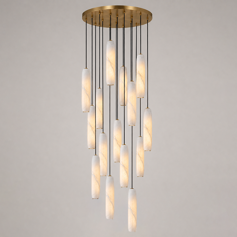 Flute Alabaster Chandelier