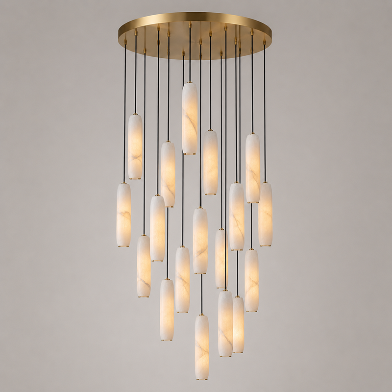 Flute Alabaster Chandelier