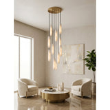 Flute Alabaster Chandelier