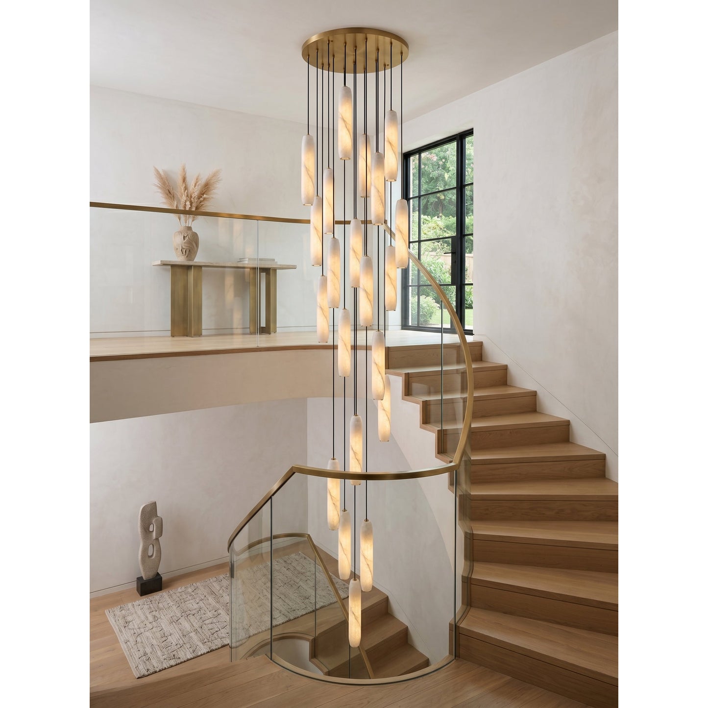 Flute Alabaster Chandelier