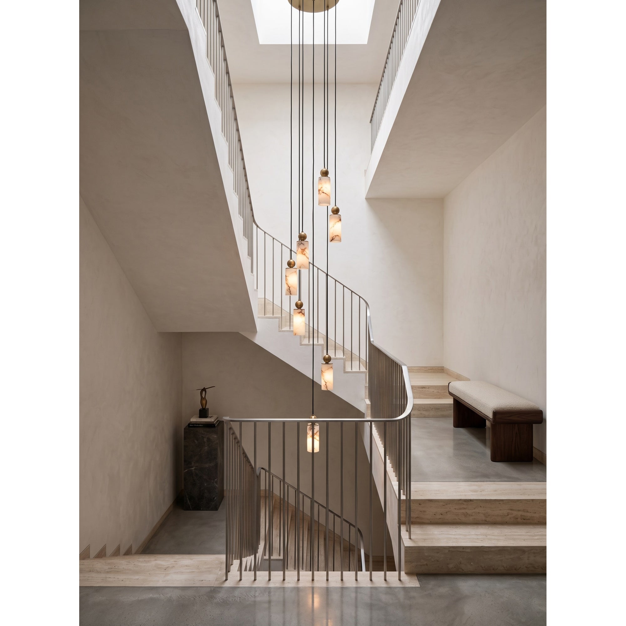 Harlin Alabaster Cluster Chandelier