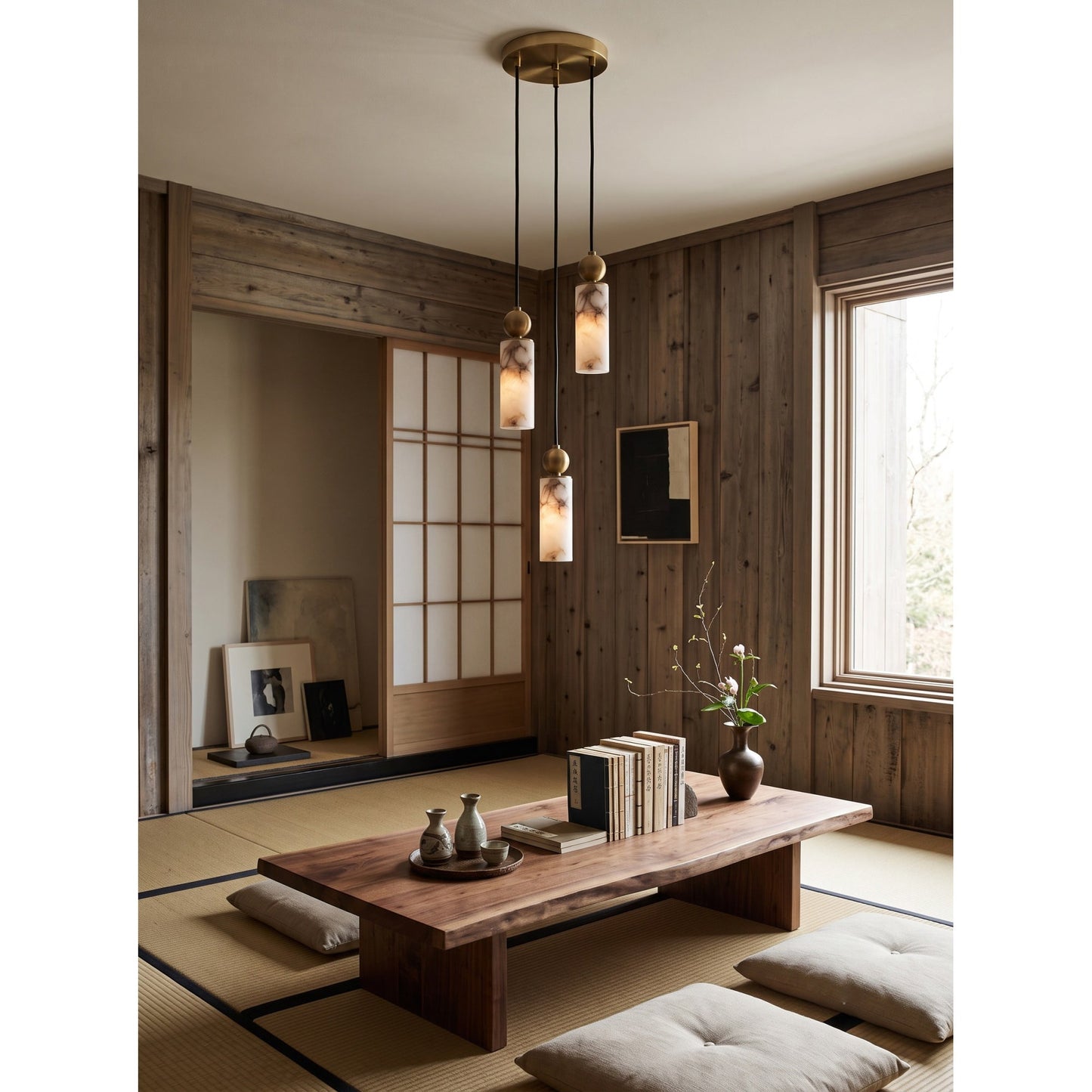 Harlin Alabaster Cluster Chandelier