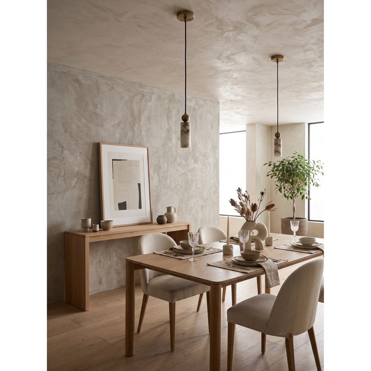 Harlin Alabaster Pendant Lamp