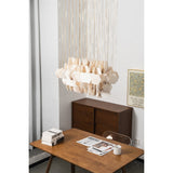 Hexagon Alabaster Tiered Rain Chandelier