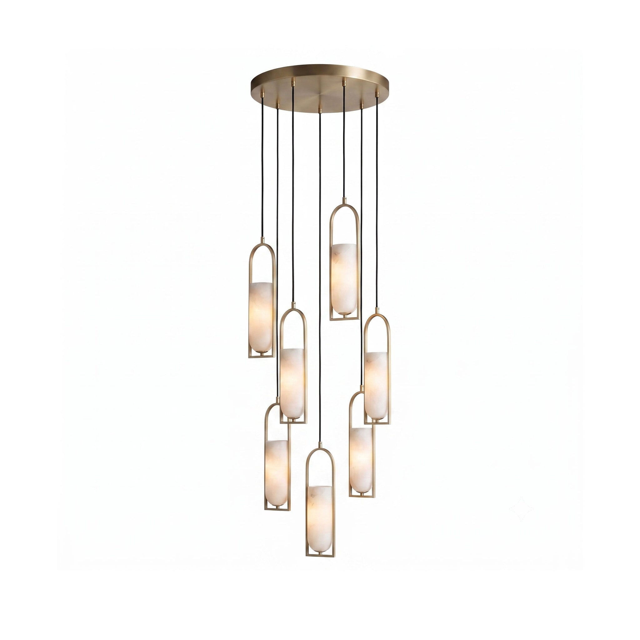 Melange Alabaster Cluster Chandelier