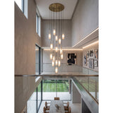 Melange Alabaster Cluster Chandelier