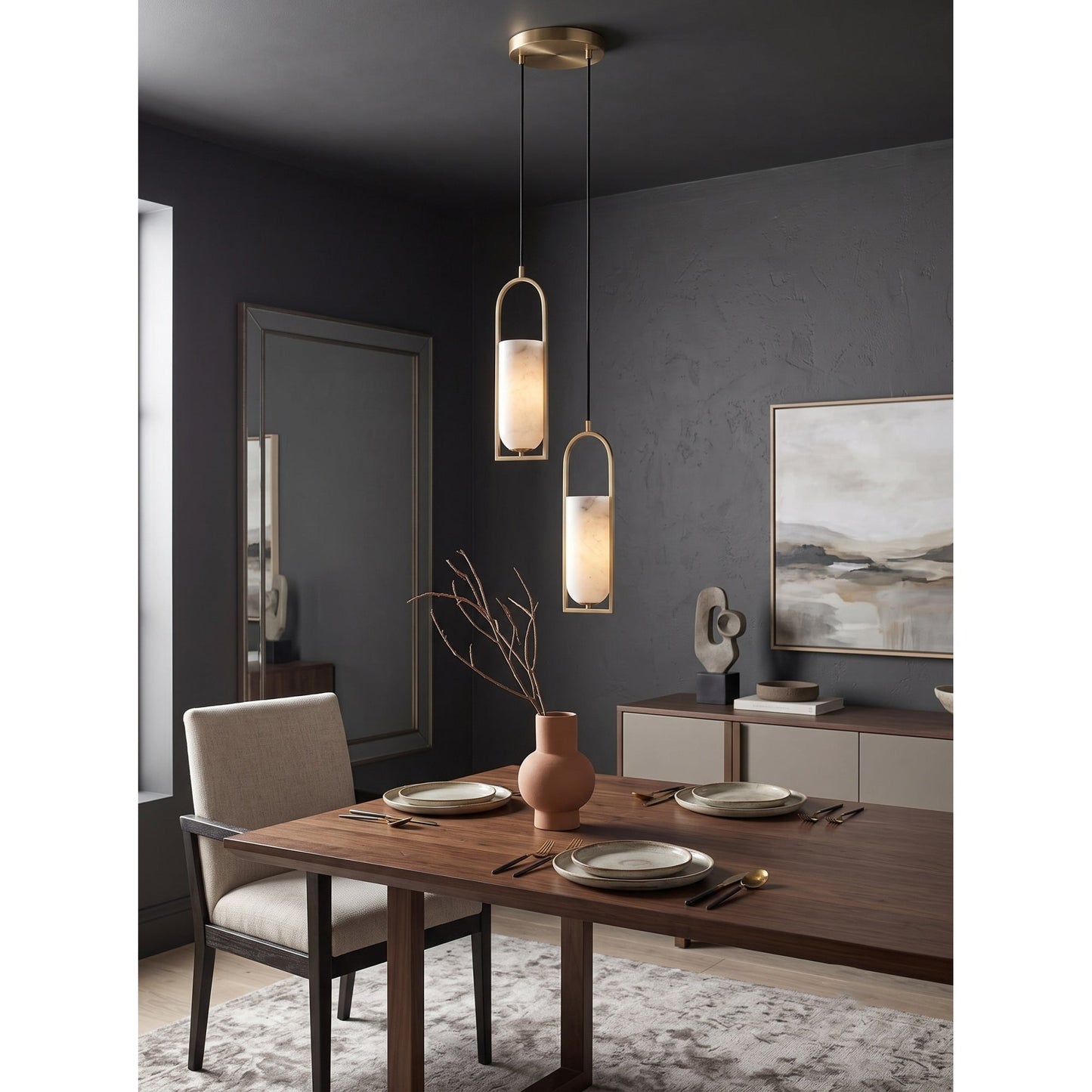 Melange Alabaster Cluster Chandelier